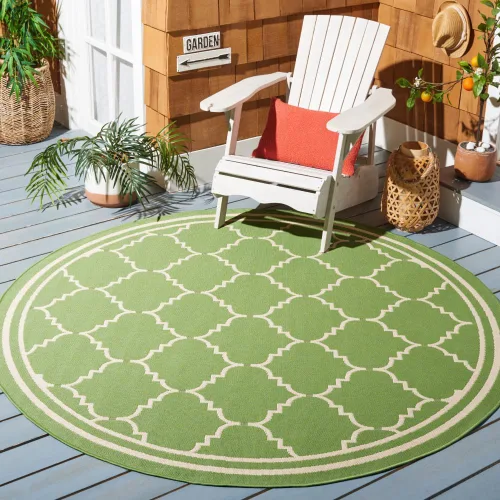 Miniatura 40 de SAFAVIEH Alfombra lavable para exteriores, colección Courtyard de 2.3 x 6.7 pies, color negro y crema, no desprende pelusa y de fácil limpieza