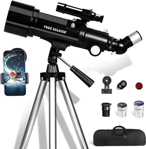 Telescopio para Astronomía de Adultos, apertura de 70 mm y longitud focal de 400 mm, telescopio astronómico portátil para principiantes mayores de 8