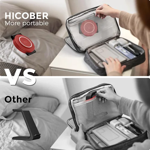 Miniatura 5 de Hicober Estación de carga inalámbrica 3 en 1 para Apple Watch y iPhone Air 17 16 15 14 13 12 Pro Max/Plus, Soporte de estación de carga inalámbrica