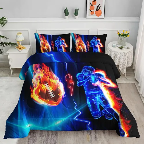 Miniatura 47 de Juego de edredón para niños Axolotl, tamaño individual, juego de ropa de cama con diseño de autos de carreras para niños, niñas, adolescentes