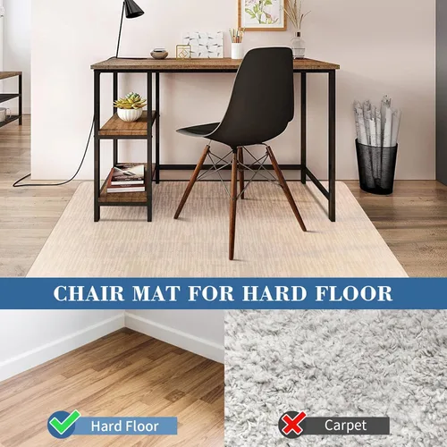 Miniatura 6 de TYDLE Tapete transparente para silla, de 36 x 48 pulgadas, tapete para silla de oficina para suelos duros, tapete de vinilo para sillas