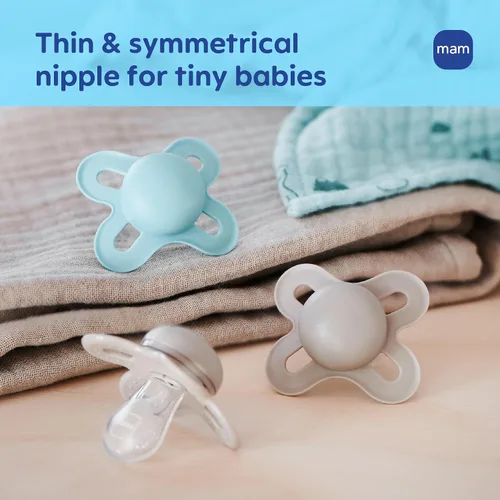 Miniatura 6 de MAM Original Start Chupetes Mate para Bebé, Binky para 0-3 meses, pezón de silicona sin BPA, fácil de limpiar, ideal para bebés recién nacidos