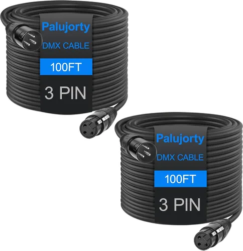 Miniatura 7 de Paquete de 10 cables DMX de 3 pines de 3.2 pies para luz de escenario y controlador