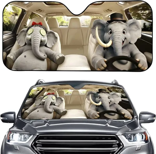 Miniatura 14 de SEANATIVE Parasol divertido para parabrisas de automóvil, protección contra rayos UV, protector de ventana delantera, diseño de ojos enojados