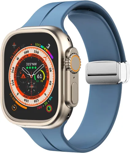 Miniatura 27 de Banda magnética compatible con Apple Watch de 38mm 40mm 41mm 42mm 44mm 45mm 46mm 49mm, mujeres y hombres, correa deportiva de silicona compatible