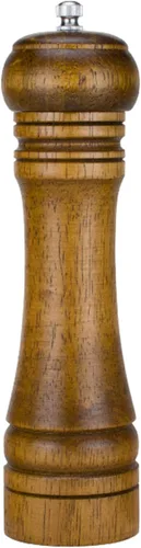 Molinillo de sal y pimienta, [5.5 pulgadas] Multifuncional de madera maciza para especias y pimienta con molinillo de cerámica ajustable fuerte,