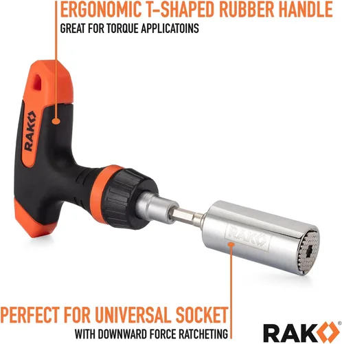Miniatura 4 de RAK Universal Socket Grip (0.276 - 0.748 pulgadas) - Llave de trinquete multifunción, adaptador de taladro eléctrico de 15 piezas, conjunto