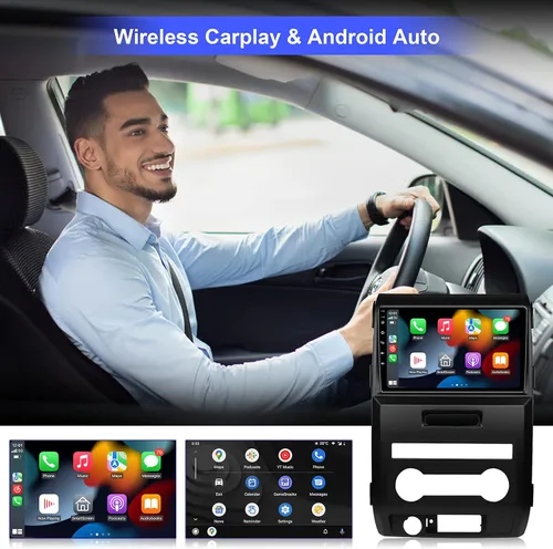 Miniatura 3 de Actualización de radio estéreo de coche Android 13 de 4 GB+32 GB para Ford F150 2009-2012 con Carplay inalámbrico y Android Auto, pantalla táctil