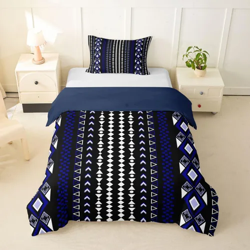 Miniatura 14 de Erosebridal Bohemian Duvet Cover Twin Country Southwestern Comforter Cover for Kids Teens Boho Aztec Arrows Diamond Bedding Set Black Gray Geometric