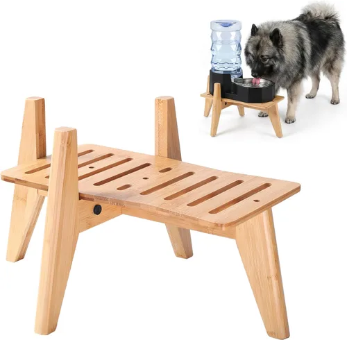 Miniatura 11 de Soporte para Cuencos de Perros (14 Pulgadas de Alto) - Ideal para Razas Grandes, Usar para Elevar y Alzar Platos de Mascotas, Fuentes de Agua