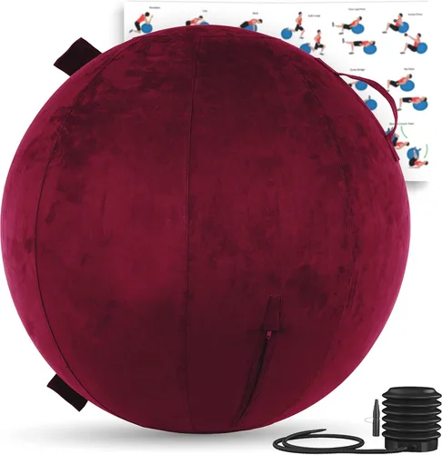 Miniatura 27 de Husband Pillow Exercise Ball, Cover with Pump for Yoga, Pilates, Fitness Balance Stability, Office Ball Chair Seat. Soft & Slip Resistant, Pro Guide
