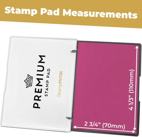 Miniatura 6 de StampMark Almohadilla de sello prémium tamaño mediano 3 x 4 pulgadas – para sellos de goma tradicionales – Almohadilla de fieltro color rosa