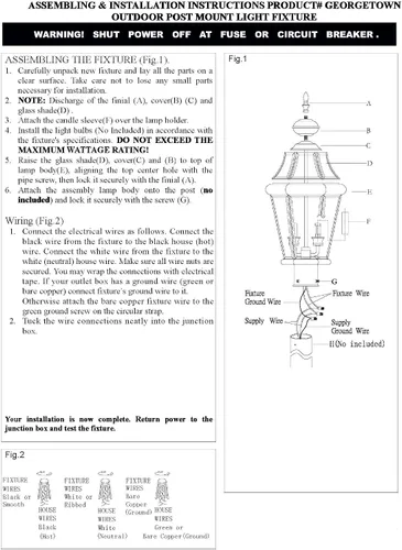 Miniatura 2 de Livex Lighting 2368-04 Georgetown - Cabezal de poste para exteriores con 4 luces, color negro