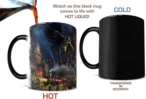 Miniatura 2 de Morphing Mugs DC Comics – Liga de la Justicia – Showdown at Gotham City Pier – Una taza de cerámica sensible al calor que cambia de color de 11