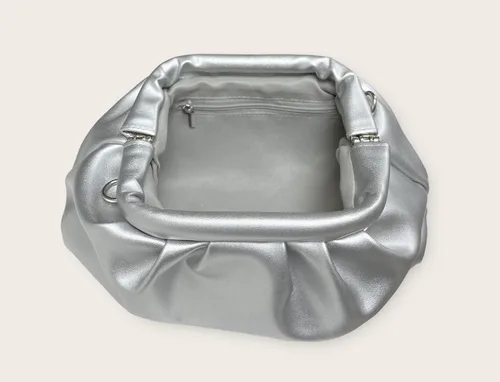 Miniatura 7 de Bolso de noche para mujer, bolso de mano fruncido para mujer, bolso de noche con cadena para el hombro, para boda, fiesta, baile de graduación