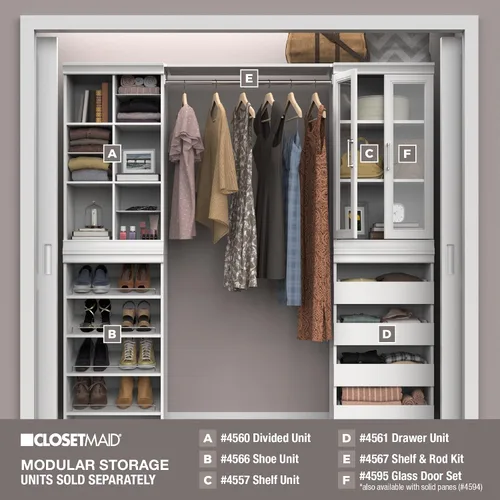 Miniatura 6 de ClosetMaid - Unidad de almacenamiento modular apilable de 3 estantes, color arena