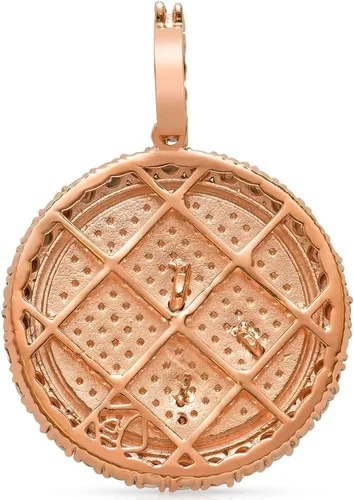 Miniatura 4 de Acuario con diamantes auténticos y auténticos para acuario, signo del zodiaco, astrología, horóscopo, colgante de oro de 10 quilates, acabado de 2