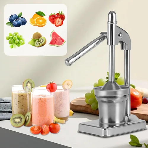 Miniatura 3 de Exprimidor manual de hierro fundido, exprimidor manual de acero inoxidable eficaz, exprimidor de frutas, artículos esenciales para el hogar