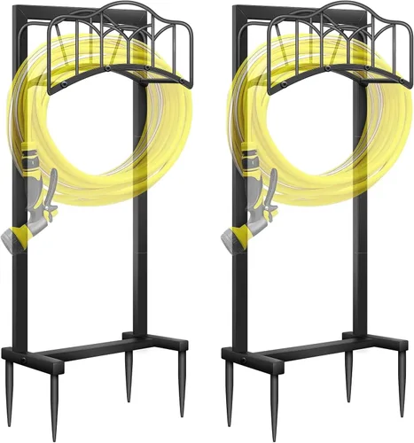 Miniatura 9 de Soporte para Manguera de Jardín - Soporte de Manguera Mejorado que Sostiene Manguera de 100 Pies, Colgador de Manguera Resistente Independiente