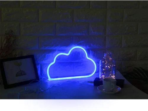 Miniatura 5 de YouOKLight Letrero de nube de neón, luz LED de nube, luces de noche, luces de neón alimentadas por batería o USB, para decoración de pared