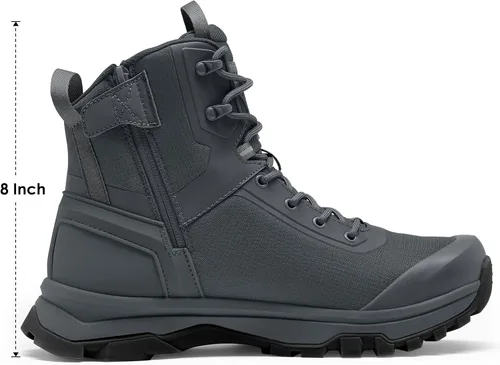 Miniatura 3 de Coostar Botas tácticas para hombre, ligeras, militares, botas de combate con cremallera lateral, para motocicleta, senderismo, trabajo