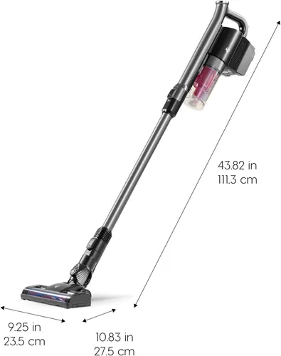 Miniatura 2 de IRIS USA Power Brush - Aspiradora inalámbrica para alfombras de bajo perfil y suelos duros, accesorios 4 en 1, indicador LED de succión de 9000 Pa