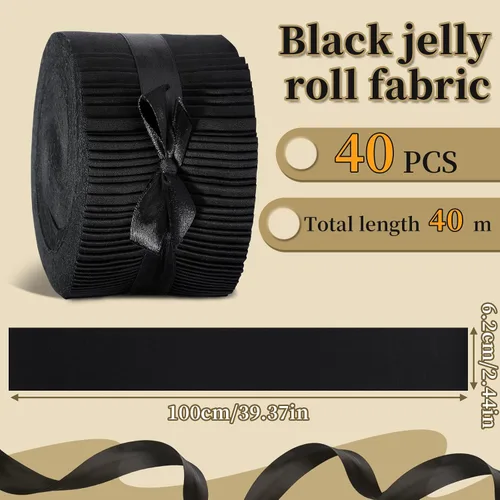 Miniatura 2 de Jelly Rolls de 40 piezas, tiras de tela para acolchar, tela para patchwork, tela de algodón acolchado, patchwork para manualidades