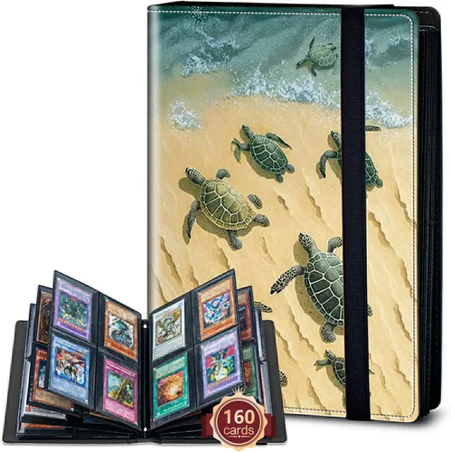 Miniatura 25 de Rossy Carpeta de tarjetas con 4 bolsillos, carpeta de tarjetas intercambiables, álbum de colección de tarjetas, para 160 tarjetas, carpeta