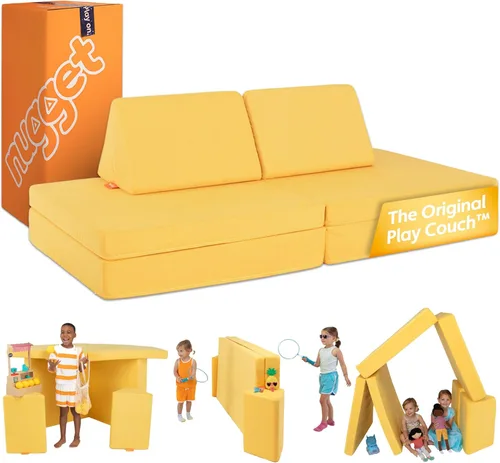 Miniatura 10 de Nugget - El sofá de juego original para niños - Sofá modular de espuma infantil para sala de juegos, imaginación y juego creativo de extremos Bambú