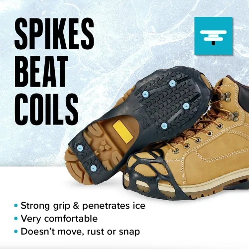 Miniatura 4 de Due North Tacos de hielo multiusos para zapatos y botas, picos de tracción para hombres y mujeres que trabajan en hielo y nieve