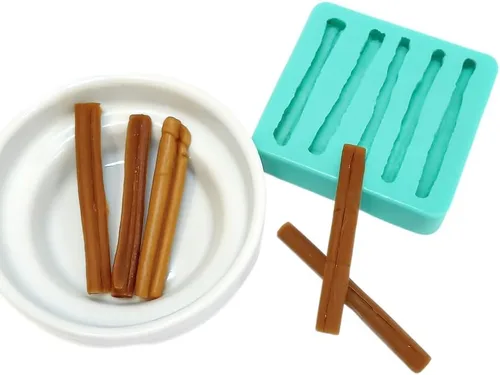 Miniatura 4 de Molde de silicona de canela 5 cavidades - Molde para hacer velas - Molde de resina - Molde de jabón Molde flexible de canela realista MS2006