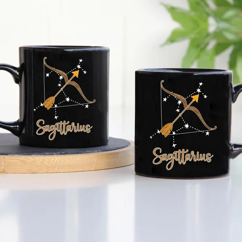 Miniatura 2 de TODOLIA -11Oz- Taza de café con signo del zodiaco Sagitario, taza de café Sagitario, taza de café de Sagitario, taza de regalo de cumpleaños
