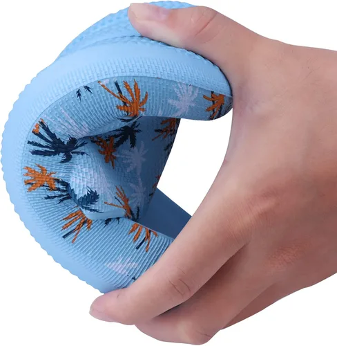 Miniatura 8 de FJPTREN Zapatos de nube para niños y niñas, sandalias acolchadas antideslizantes, zapatos de ducha ligeros, plataforma para niños, suela gruesa
