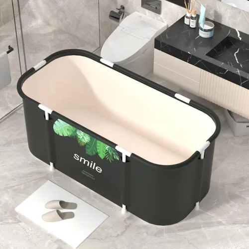 Miniatura 10 de Bañera portátil para cabina de ducha, bañera plegable grande de 47 pulgadas para adultos, bañera japonesa plegable independiente para baño familiar