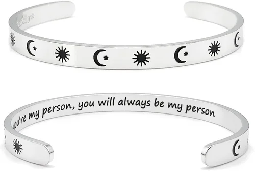 Miniatura 14 de Dczosily Pulseras inspiradoras para mujer, de acero inoxidable, pulseras motivacionales, regalos personalizados para mejores amigas