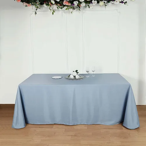 Miniatura 39 de Efavormart - 5 manteles rectangulares de poliéster blanco de 60 x 102 pulgadas, para banquetes, bodas, fiestas, restaurantes