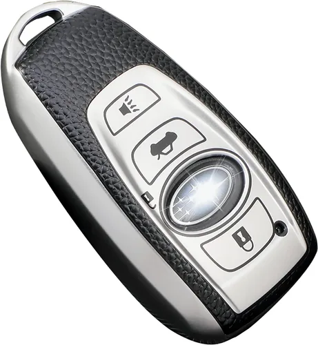 Miniatura 7 de Funda para llavero Subaru, para Forester Outback BRZ Legacy CrossTrek Premium Soft TPU protección de 360 grados, funda para llave remota (negro)