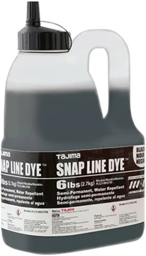 Tajima Tiza de marcado, color negro, 6 libras (6.0 lbs) de tinte semipermanente a presión con botella duradera y boquilla de fácil llenado -