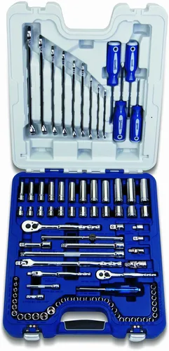 Miniatura 16 de Williams Juego de 22 piezas con accionamiento de 3/8 pulgadas SAE y zócalos pasantes de pernos poco profundos métricos en estuche compacto, incluye