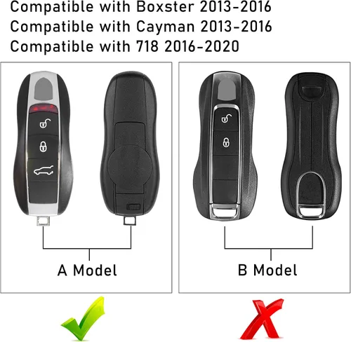 Miniatura 2 de Jaronx Compatible con Cubierta de Botón de Llave Porsche, Protector de Silicona de Goma para Botón de Llavero Compatible con Porsche Boxster Cayman