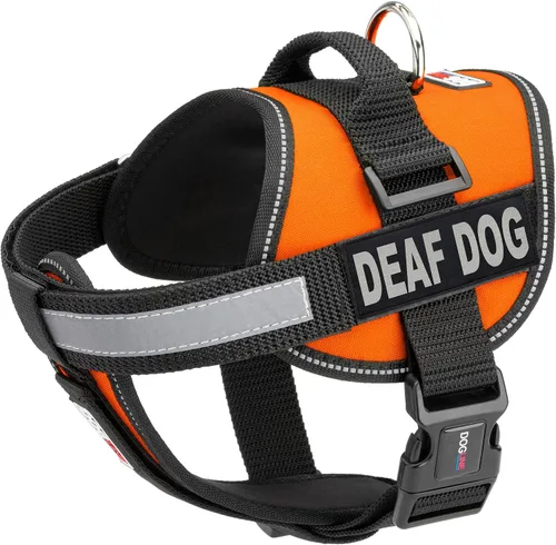 Miniatura 11 de Dogline Unimax - Arnés para perro con parches para perros sordos reflectantes sin tirones, correas ajustables, neopreno transpirable para médicos