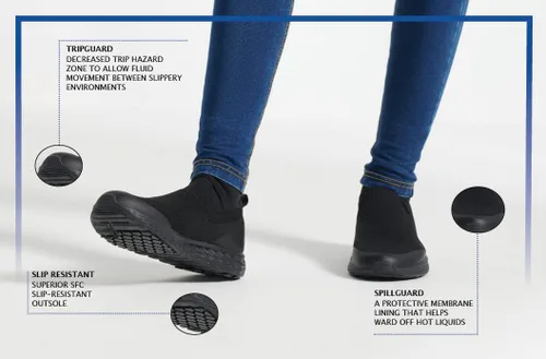 Miniatura 5 de Shoes for Crews Everlight - Zapatos antideslizantes para mujer, Negro