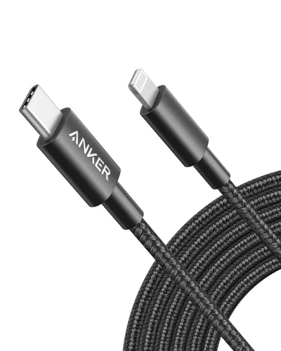 Miniatura 15 de Anker Cable Nuevo de Nylon USB C a Lightning, Certificado Apple MFi para iPhone 14 Series y Más (6 pies, negro)