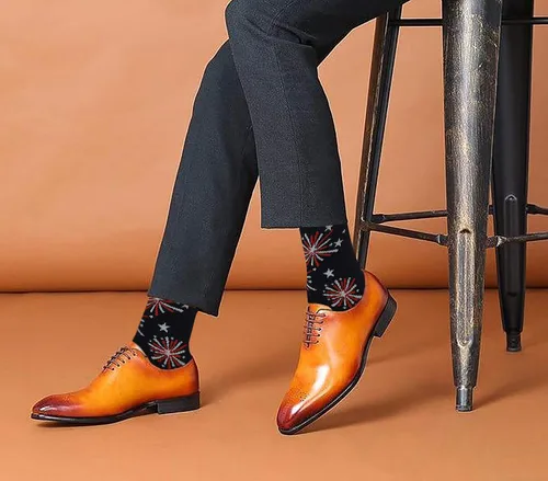 Miniatura 5 de Different Touch Calcetines de vestir de diseño de moda coloridos para hombres 10-13