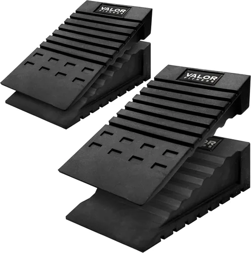 Valor Fitness - Bloques de cuña para sentadillas con tacón elevado, cuña antideslizante para sentadillas, tabla inclinada para peso muerto,