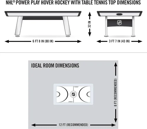 Miniatura 10 de EastPoint - Mesas multijuego, mesa de hockey aéreo 2 en 1 con mesa de tenis, perfecta para sala de juegos familiar, sala de recreo para adultos