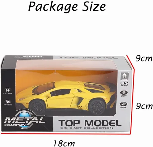 Miniatura 4 de iLooboo Vehículo de juguete coleccionable Lamborghini de aleación con luces y sonido