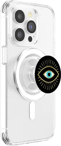 Miniatura 4 de PopSockets MagSafe PopGrip amarillo de mal de ojo negro para iPhone