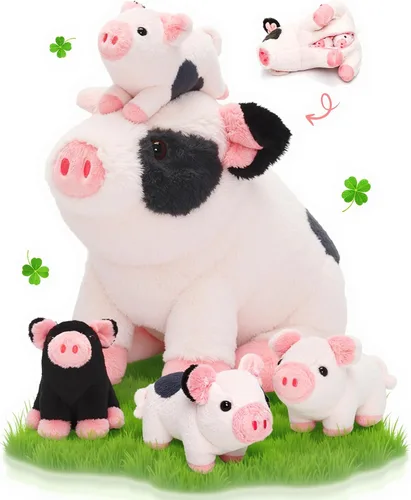 Miniatura 9 de OUOZZZ Capybara - Juguete de peluche grande 5 en 1 con 4 bebés extraíbles en el interior, regalo único para niñas y niños, regalo ideal de Capibara