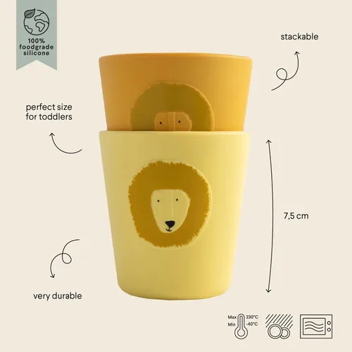 Miniatura 2 de Trixie Juego de 2 vasos de silicona Mr. Lion